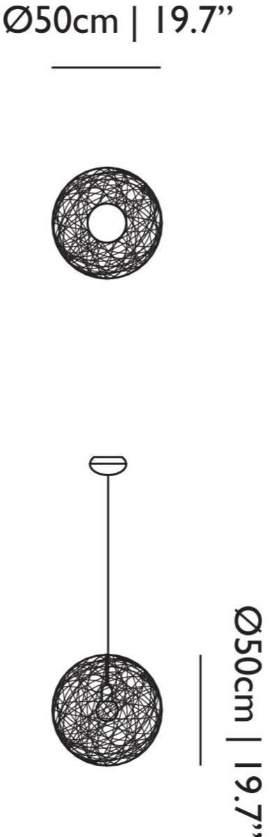 moooi Светодиодный подвесной светильник из стекловолокна Random sun-id-1468066 - Вид №6