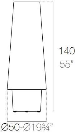 VONDOM Современный пластиковый светодиодный уличный торшер Ulm sun-id-1443289 - Вид №7