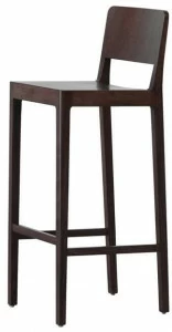 Bedont Высокий деревянный табурет со спинкой Shira