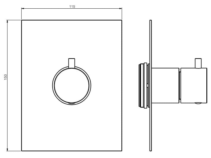 Трехходовой переключатель для душа Rubinetterie Frattini душевые ARCH-00092171 - Вид №8