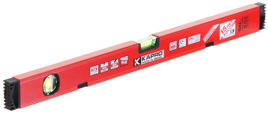 13972968 Уровень пузырьковый Kapro Genesis 782-40М-60 магнитный 2 глазка 600 мм STLM-0004088