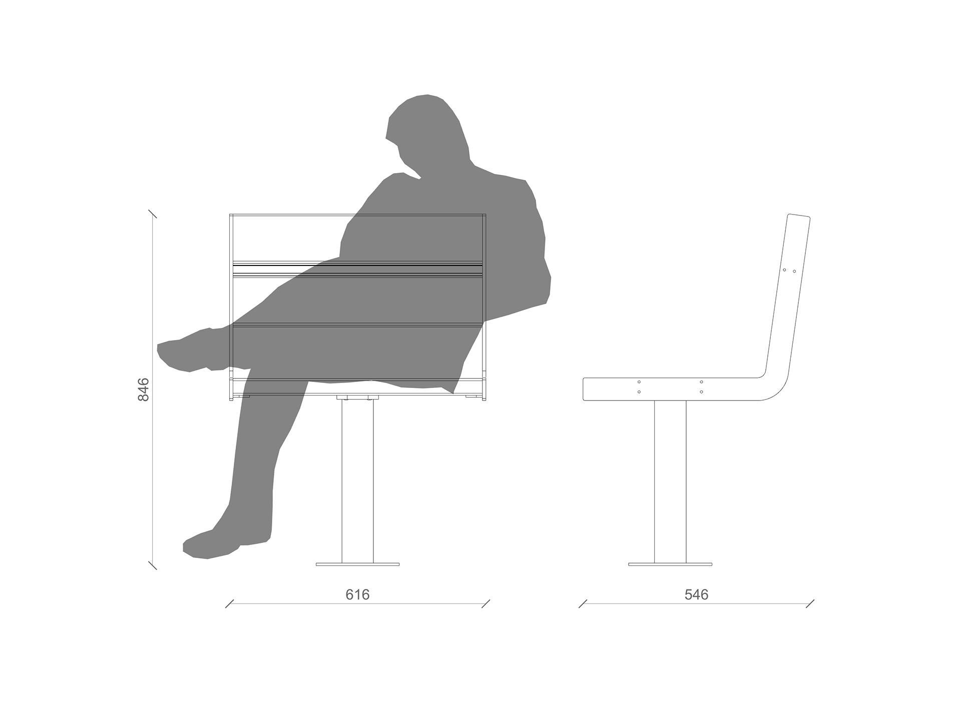 Скамья из окуме со спинкой Lazzari Joy ARCH-00059509 - Вид №17