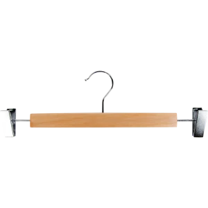 Плечики для одежды с зажимом KONSENSA 34 см дерево/металл цвет натуральный