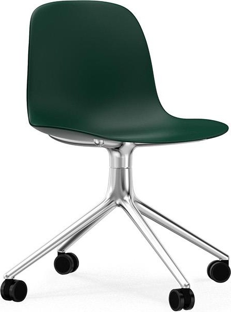 605003 Стул Swivel 4W Aluminium / Green Normann Copenhagen Form