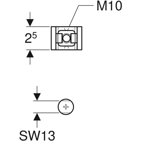 461.004.00.1 Крепёжная скоба Geberit GIS Geberit  - Вид №2