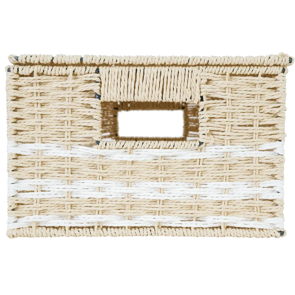 Корзина с крышкой Storidea HXL21.341 S 23x15x31 см 11 л бумага цвет бежевый STLM-2170057 - Вид №3