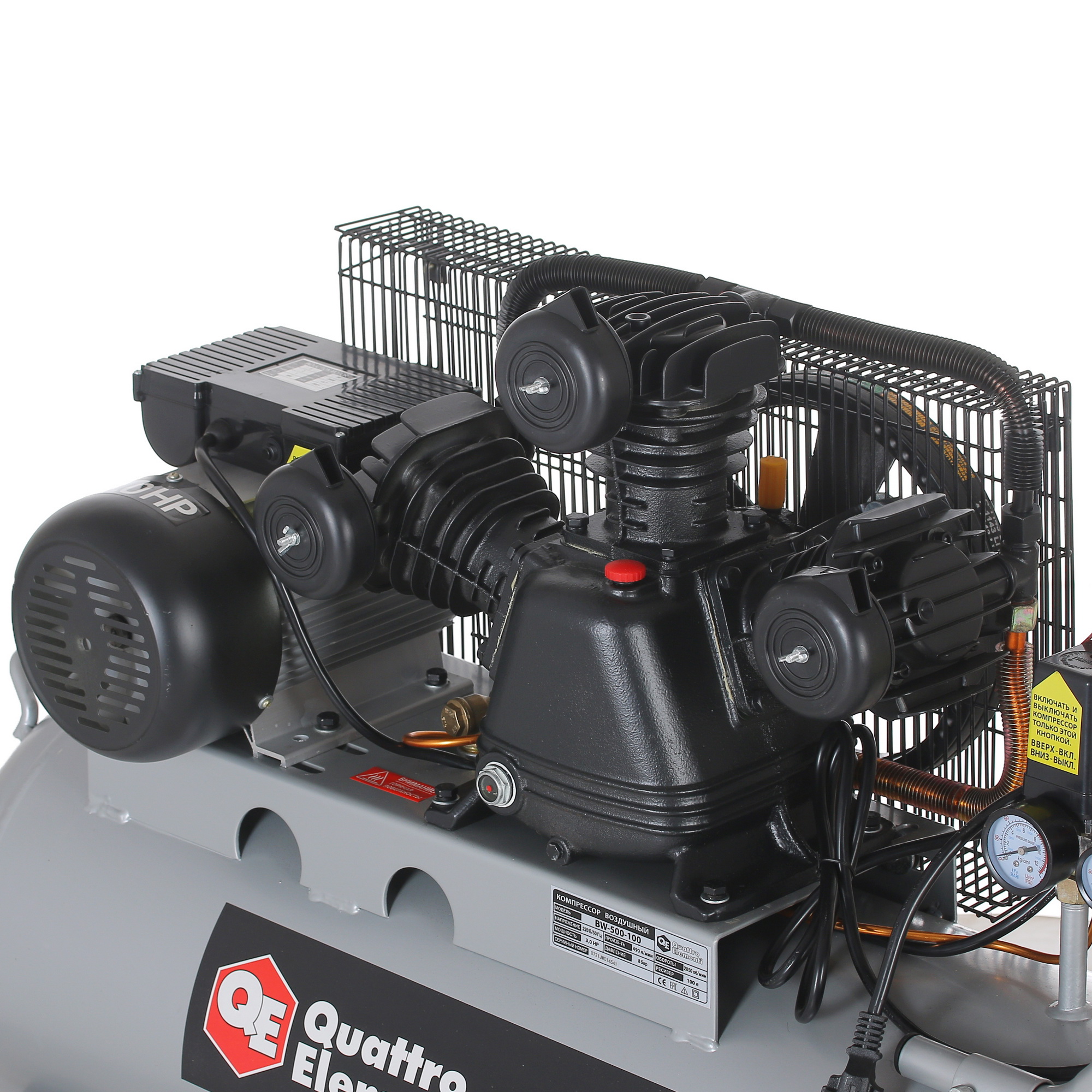 Компрессор поршневой масляный Quattro Elementi BW-500-100 771-725 1243197 STDN-0059881 - Вид №6