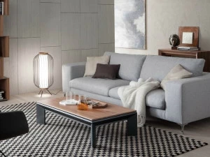 Ozzio Italia Регулируемый по высоте журнальный столик из алюминия и дерева  T062