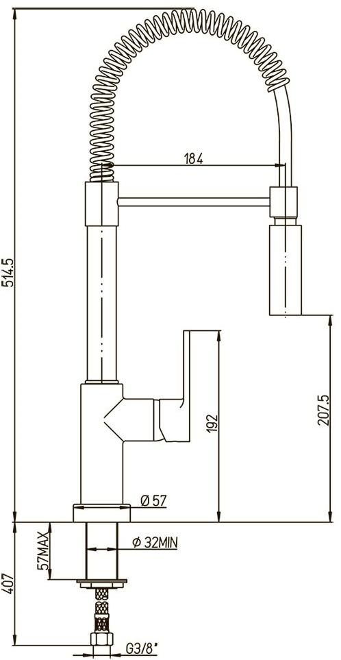 Paini Le Mans 90CR557LLPE2SKM смеситель для кухни  - Вид №5