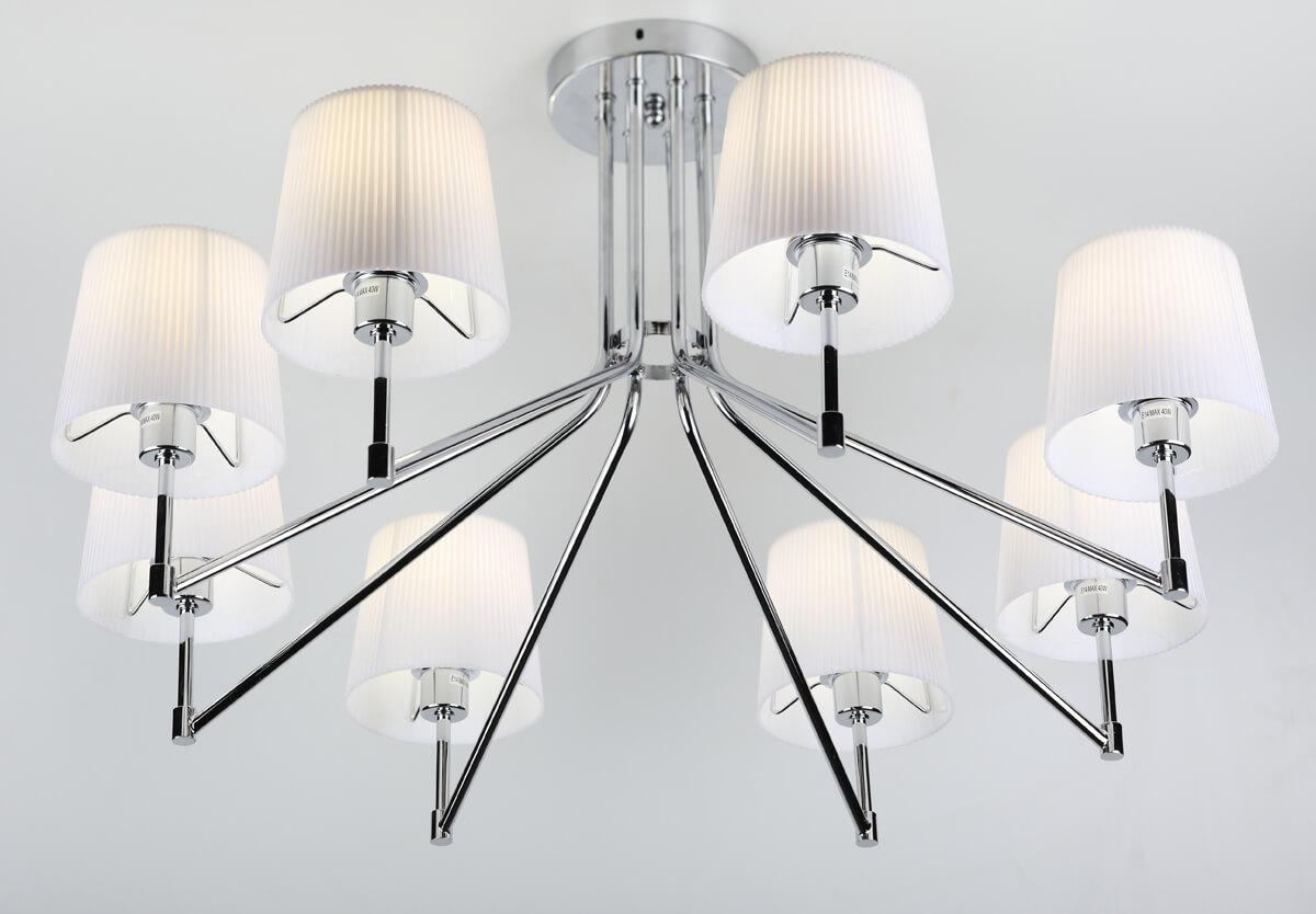 Потолочная люстра Rivoli Grazioso 3023-308 RIVOLI ДИЗАЙНЕРСКИЕ, GRAZIOSO 336917 Хром;белый  - Вид №1