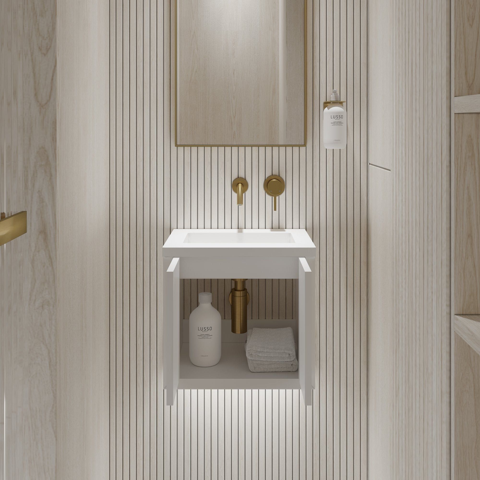 Одинарный умывальник из смолы со встроенным умывальником LUSSO Volini ARCH-00130849 - Вид №14