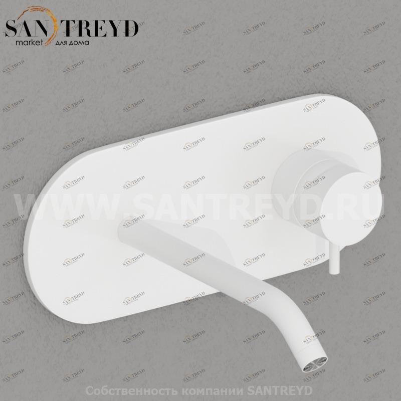 922830 Смеситель встраиваемый для раковины без донного клапана, цвет Белый бархат Kerasan Nolita Италия