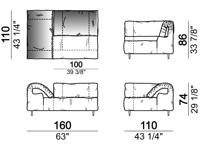 Секционный кожаный диван Arketipo CRAZY DIAMOND ARCH-00133462 - Вид №23