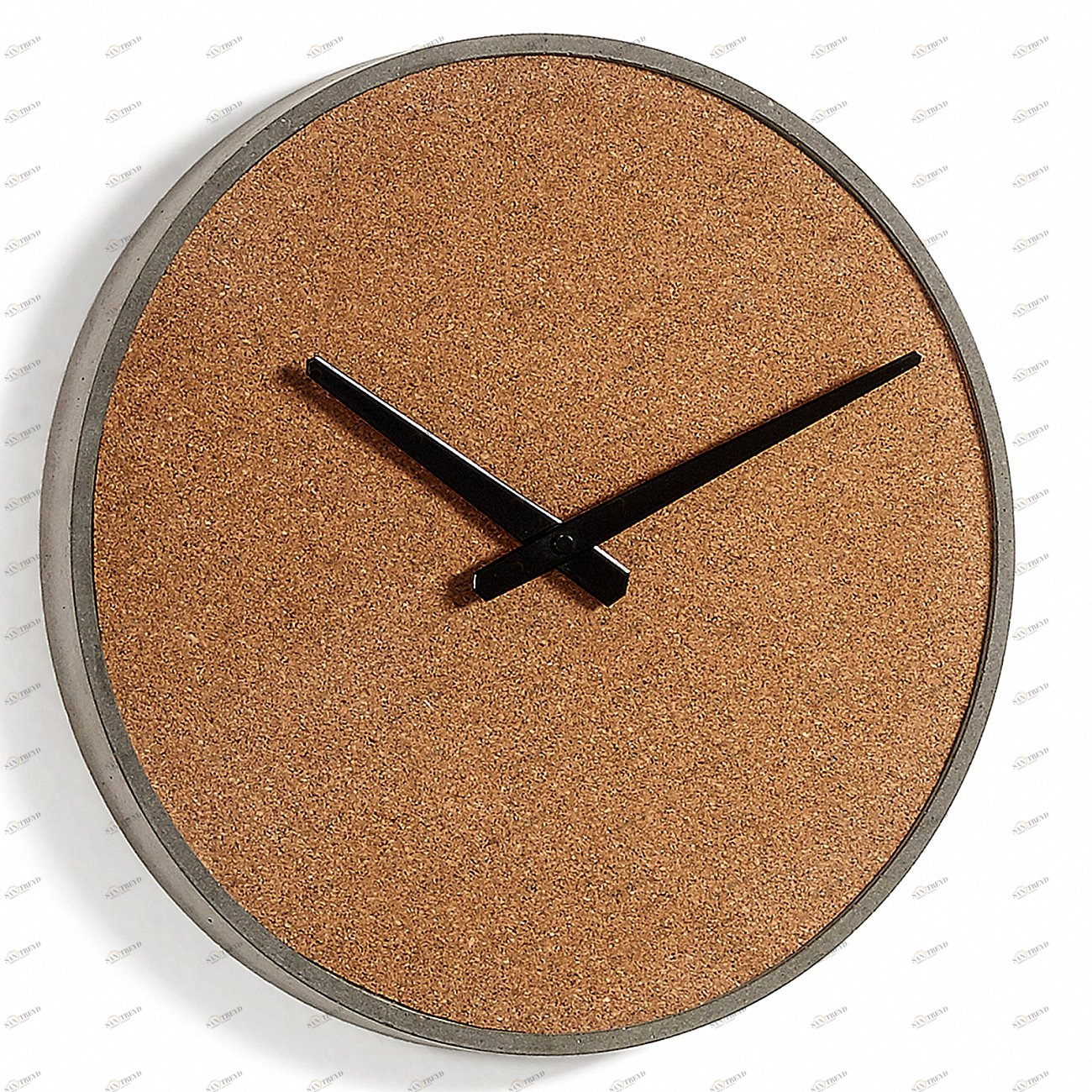 Часы настенные пробка круглые Stacks от La Forma LA FORMA STACKS 344235 Коричневый;серый 