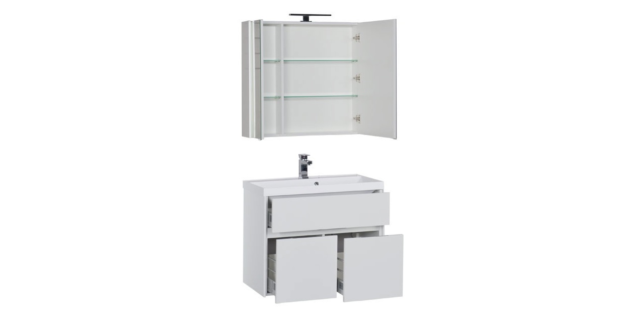 Комплект мебели Aquanet Латина 80 белый 00179839 - Вид №3