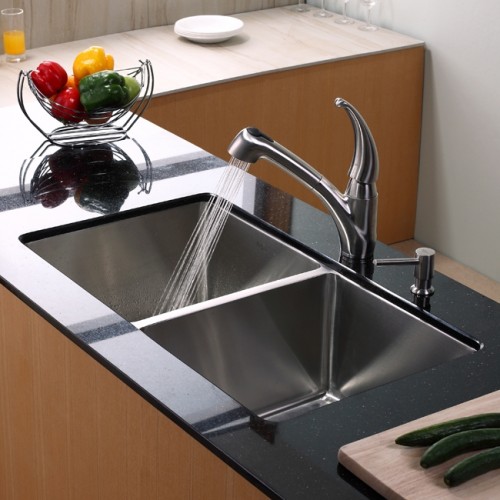 KHU102-33 Мойка кухонная прямоугольная Krausru  - Вид №9