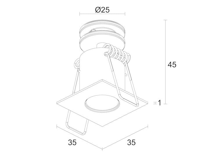 Латунный квадратный светодиодный светильник L&L Luce&Light Eyes ARCH-00108714 - Вид №6