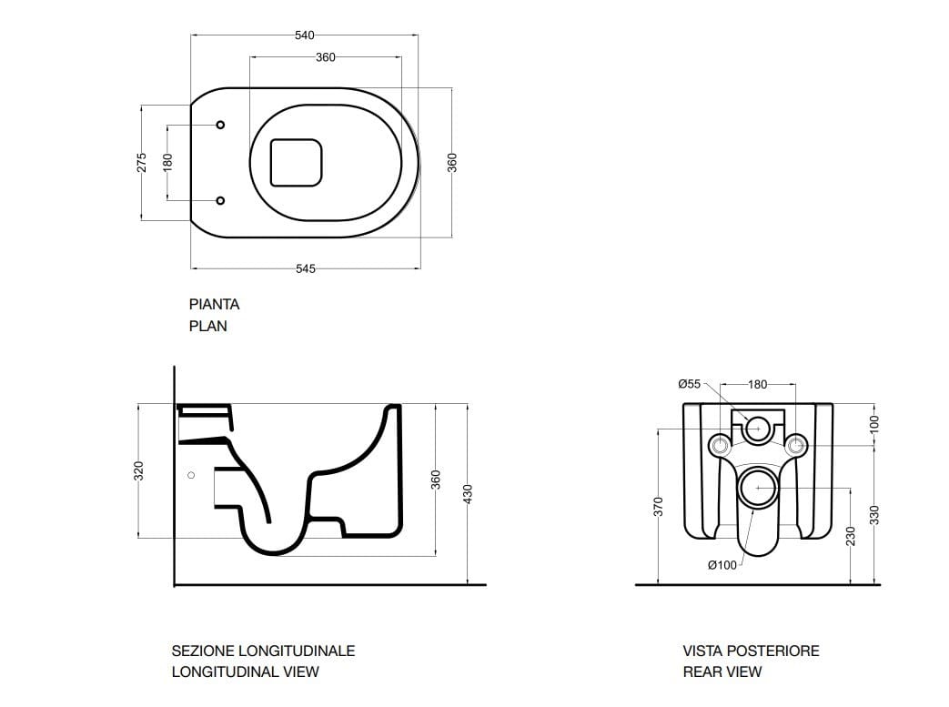 Керамический подвесной туалет Axa Delano ARCH-00126930 - Вид №11