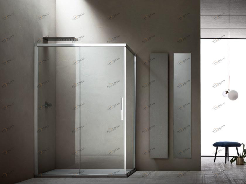 ARBLU Прямоугольная угловая душевая кабина с раздвижной дверцей Sirio sun-id-1377843