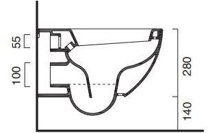 1vsli00 Подвесной унитаз настенный Белый CERAMICA CATALANO NEW LIGHT Италия - Вид №5