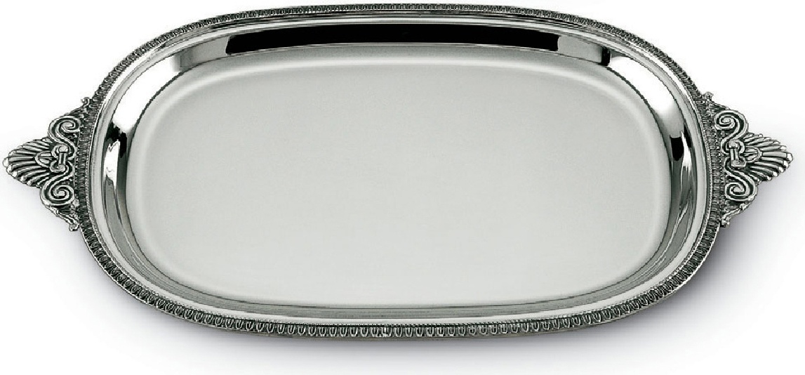 91255 Schiavon Поднос овальный с ручками 26см "Империал" (серебро 925пр) Серебро 925 