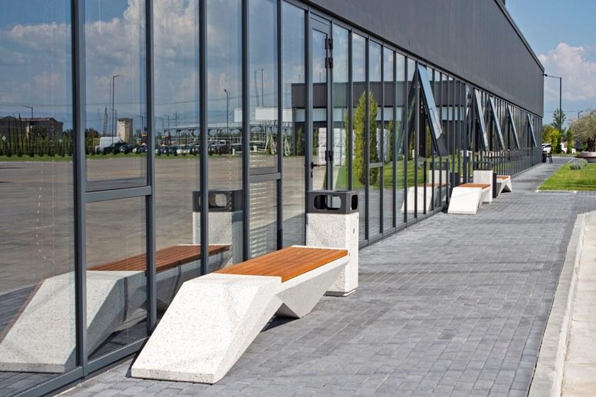 ENCHO ENCHEV - ETE Скамейка из бетона и бамбука без спинки  234  - Вид №6