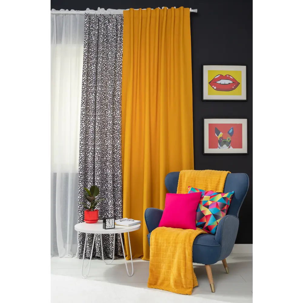 Штора на ленте Pop Art, 160x280 см, абстракция, цвет белый GARDEN STLM-2177561 - Вид №4