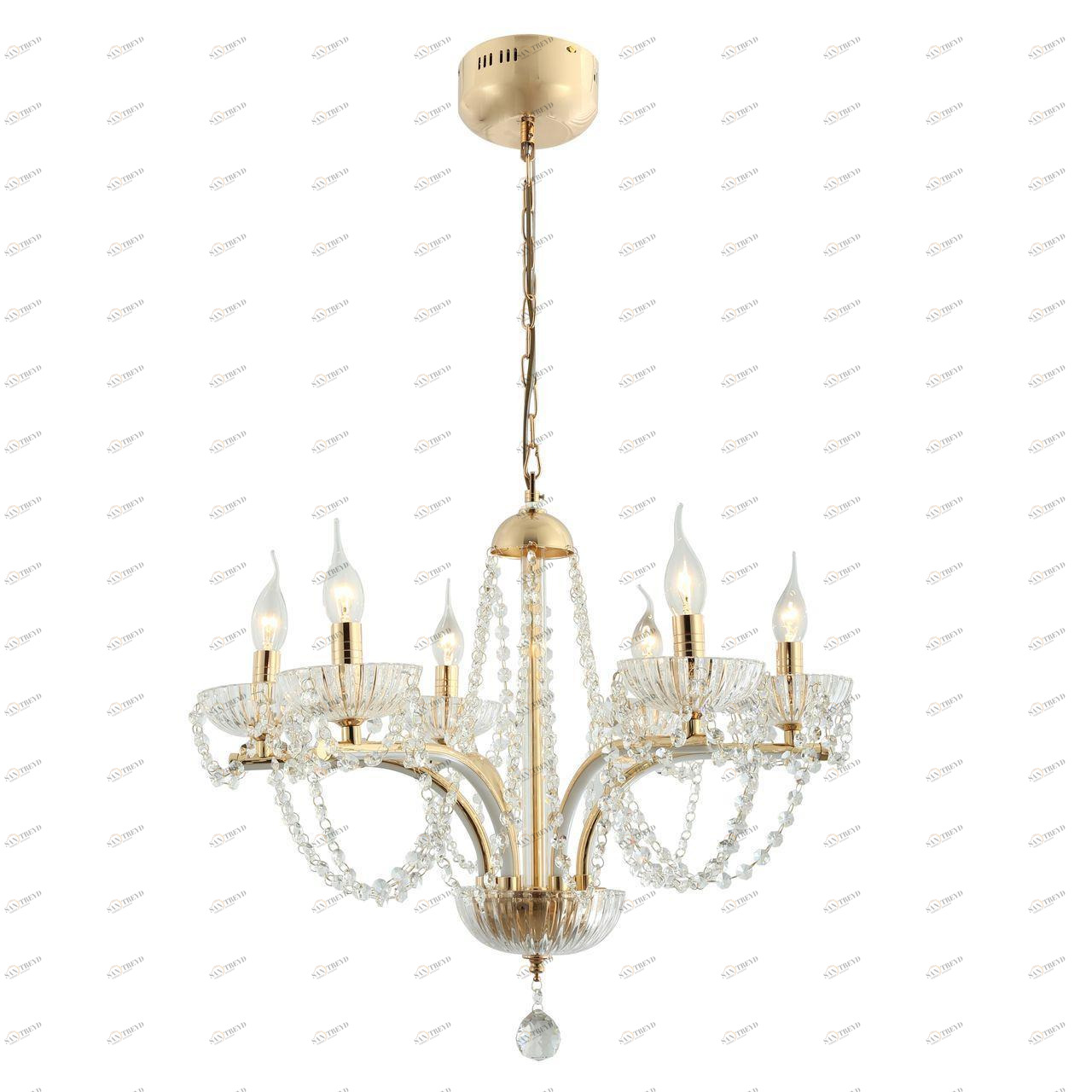 Подвесная люстра Favourite Prunk 2423-6P FAVOURITE ДИЗАЙНЕРСКИЕ, PRUNK 312440 Золотой 