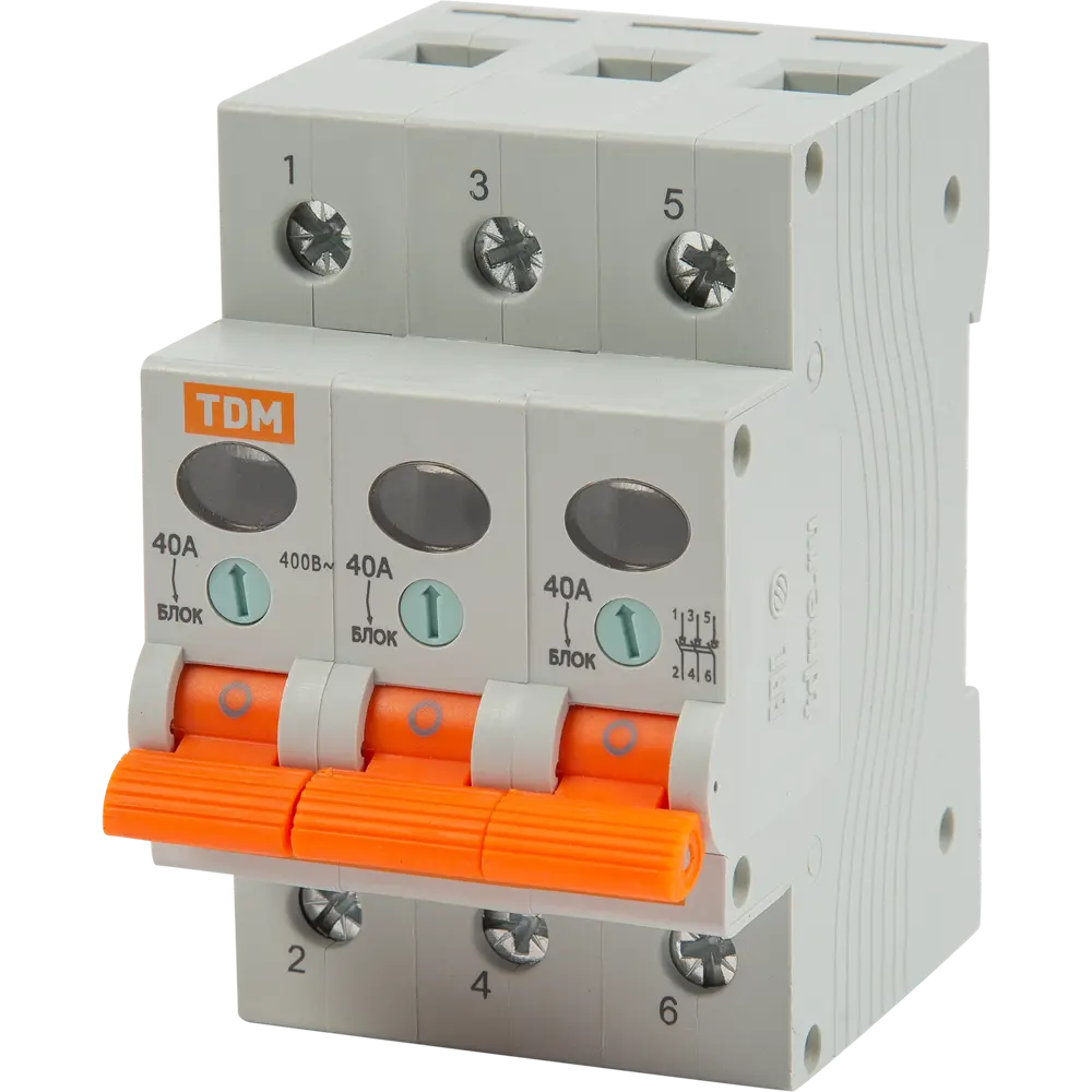 Выключатель нагрузки TDM Electric ВН-32 3P 40А для электрощитов 84399564 STLM-0049333