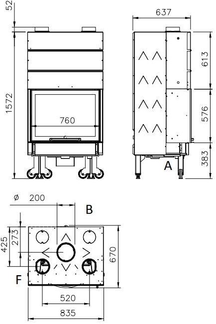 LA NORDICA EXTRAFLAME Дровяной моноблок для каминов sun-id-1404888 - Вид №1