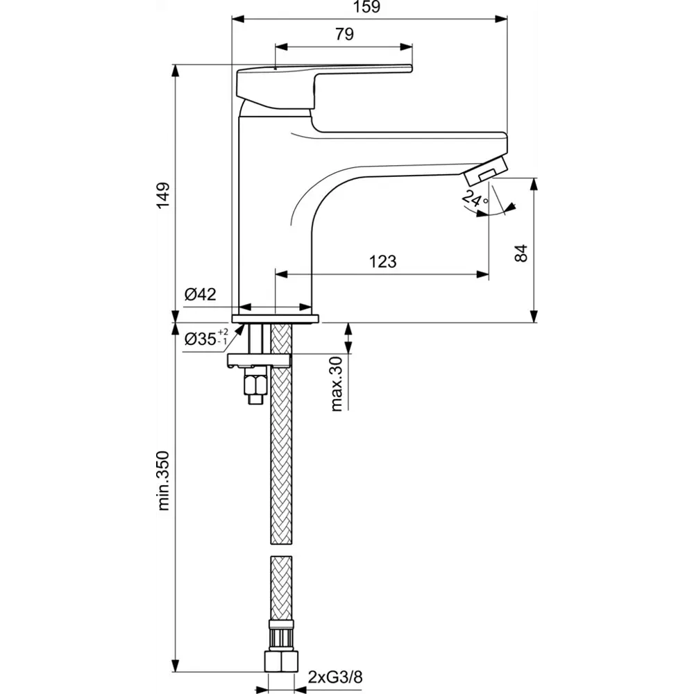 Смеситель для раковины Ideal Standard Idealstyle однорычажный статичный излив цвет хром 82640756 STLM-2047723 - Вид №4