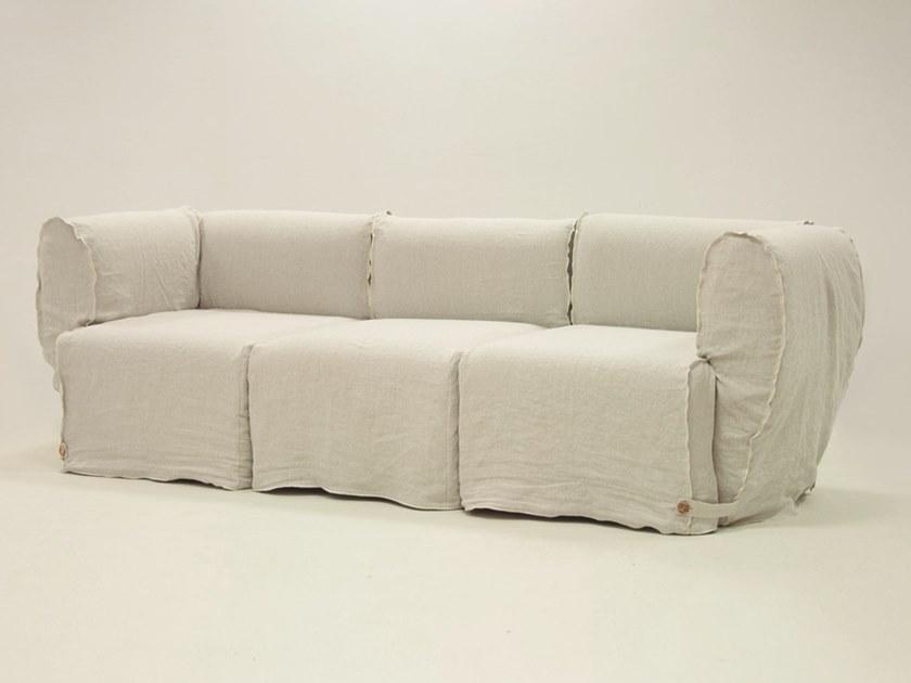 CREARTE COLLECTIONS Модульный диван со съемным чехлом из 3-х местной ткани Tulipa contemporain 96 - Вид №1