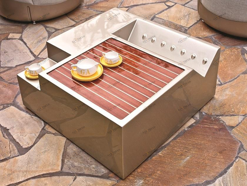 Longhi Садовый столик квадратный с подносом Bellagio – in&out collection Y 706