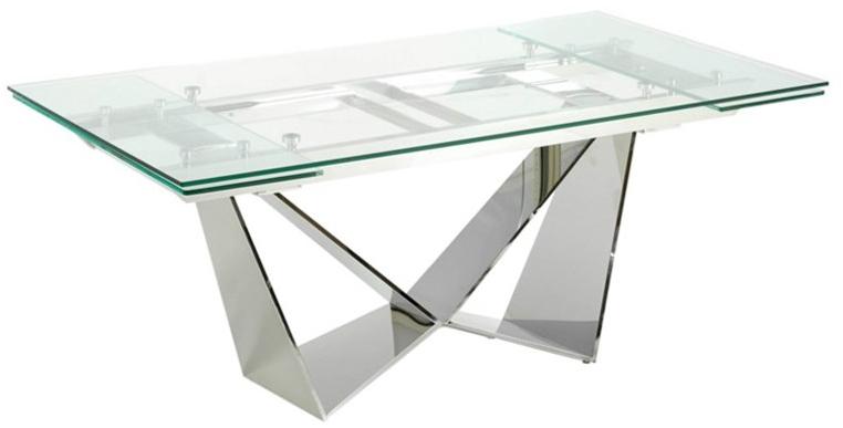 Angel Cerdá Раздвижной прямоугольный стол из стали и стекла Urban deco 1027 Angel Cerda - Вид №1