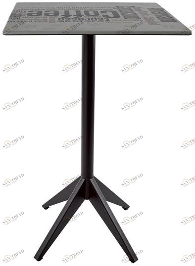 Vela Arredamenti Квадратный железный стол с 4-звездочным основанием по контракту sun-id-1438081