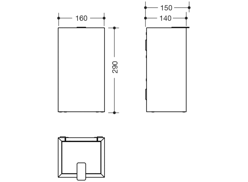 900.05.00560 Санитарная мусорная корзина HEWI System 900 - Вид №5