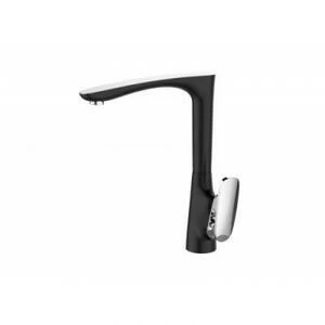 WW MX Арт. ESSEN 606 BL Хром-черный. Смеситель для кухни однорычажный.