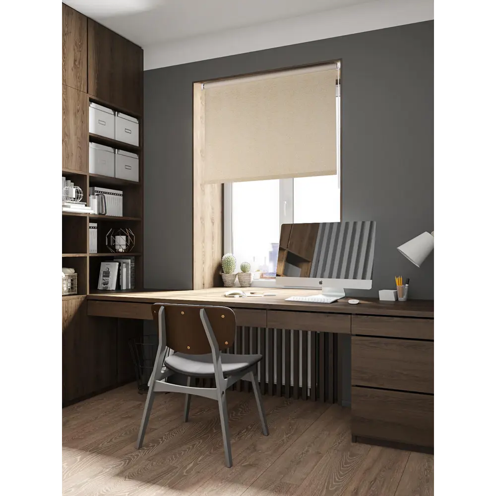 Штора рулонная Shine 200x175 см золотая PRAKTO STLM-2049890 - Вид №4