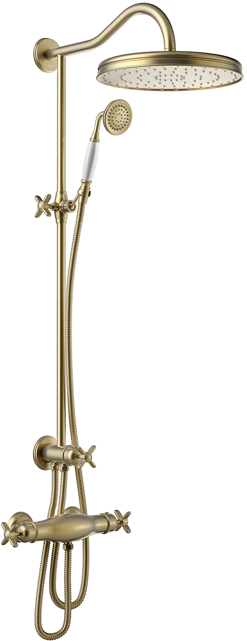 Набор 2-ходовых настенных термостатических смесителей для душа TRES CLASIC-24219501LM TRES