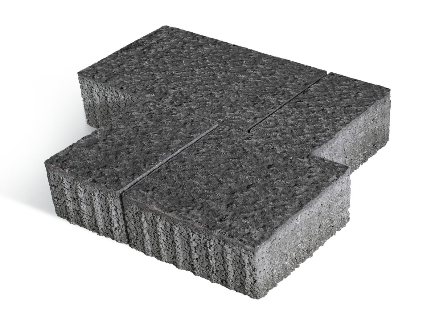 Твердый самоблокирующийся бетон Tegolaia BASALTINA PARK 8 BURATTATO ARCH-00128161 - Вид №1