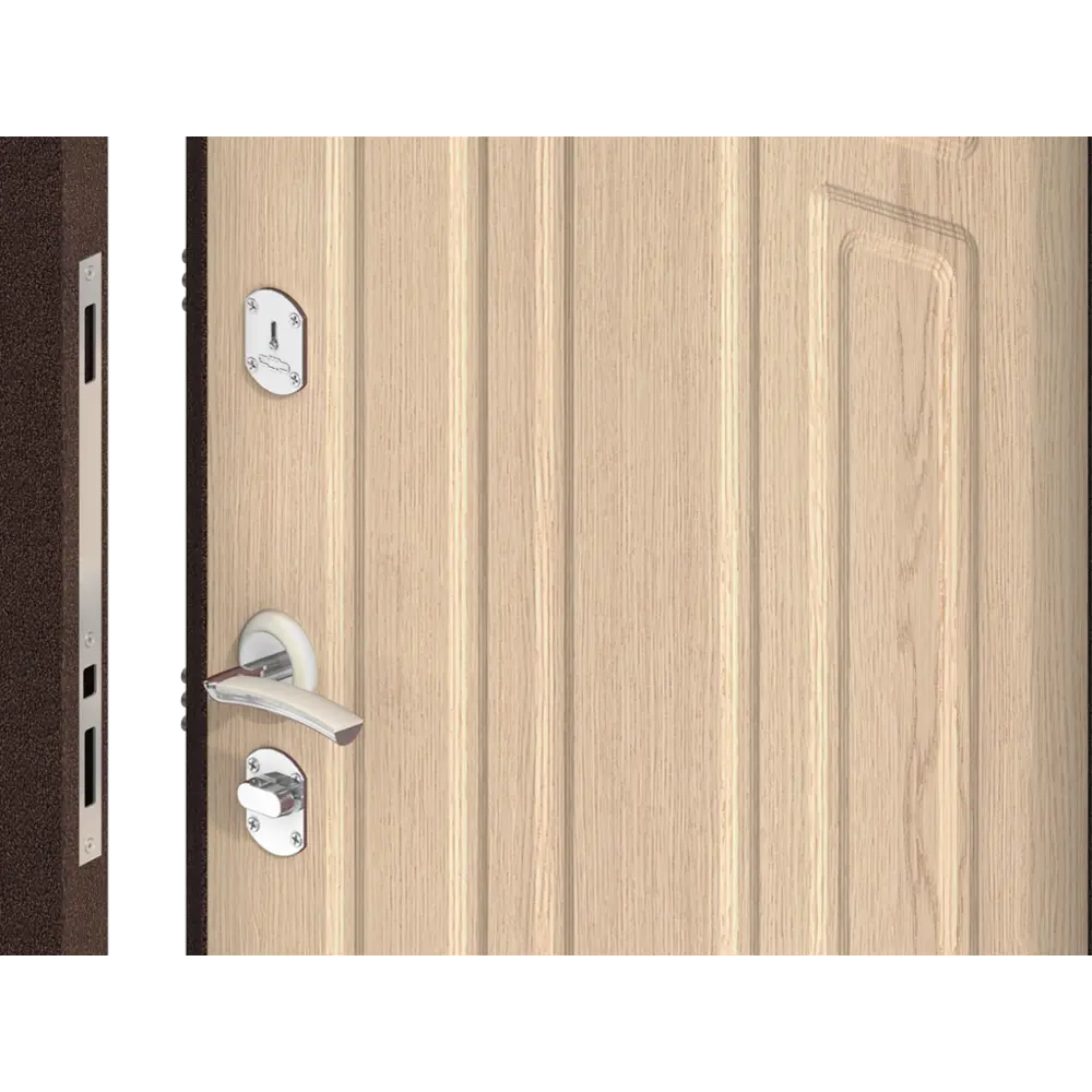 Дверь входная металлическая Оптим 88x205 см левая цвет белый дуб DOORHAN STLM-2051569 - Вид №2