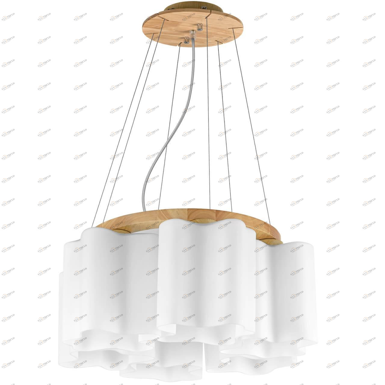 Подвесная люстра Lightstar Nubi Legno 802165 LIGHTSTAR ДИЗАЙНЕРСКИЕ, NUBI LEGNO 138221 Белый 