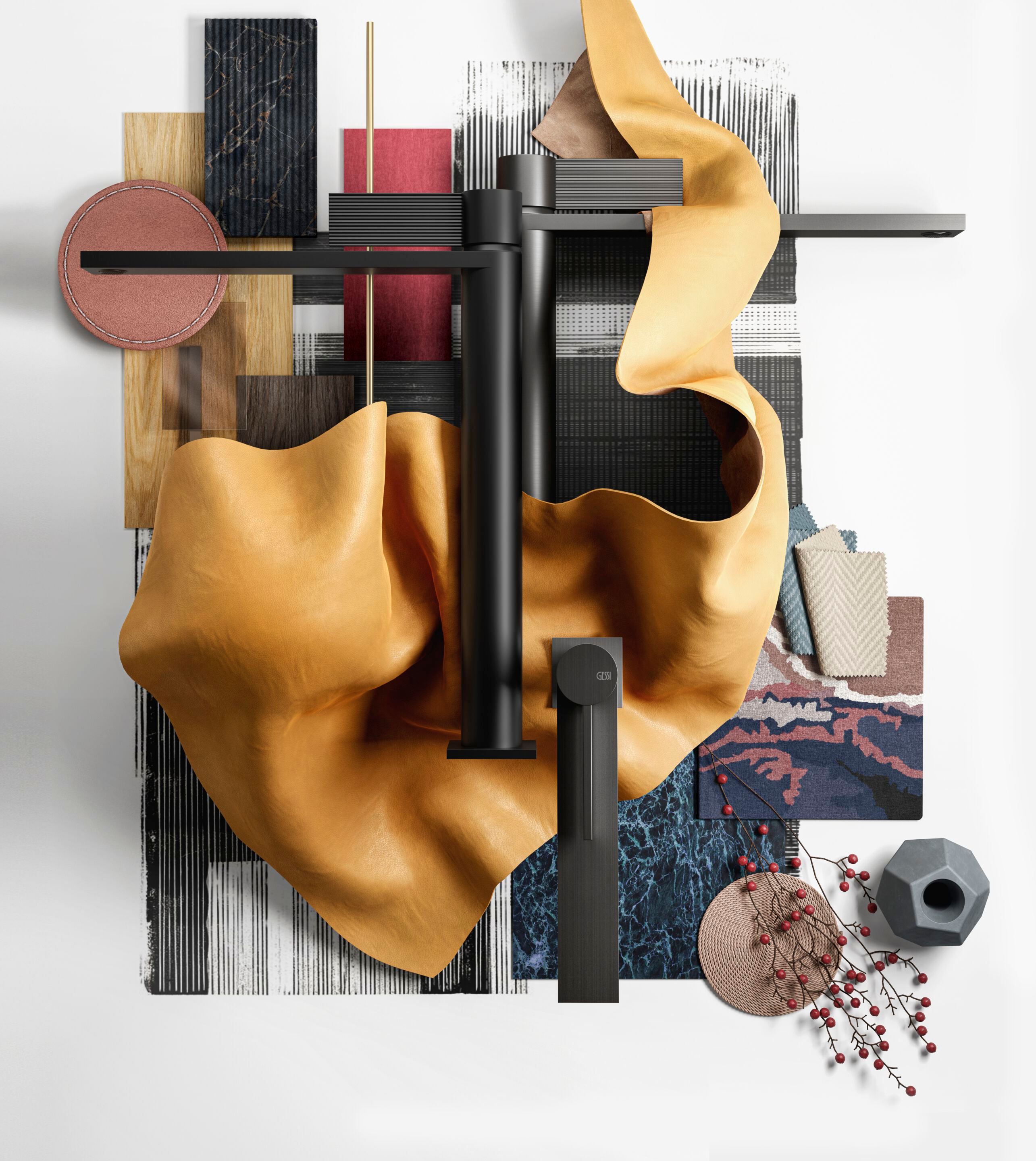 Смеситель для раковины из хромированной латуни со сливом Gessi реверс ARCH-00108092 - Вид №2