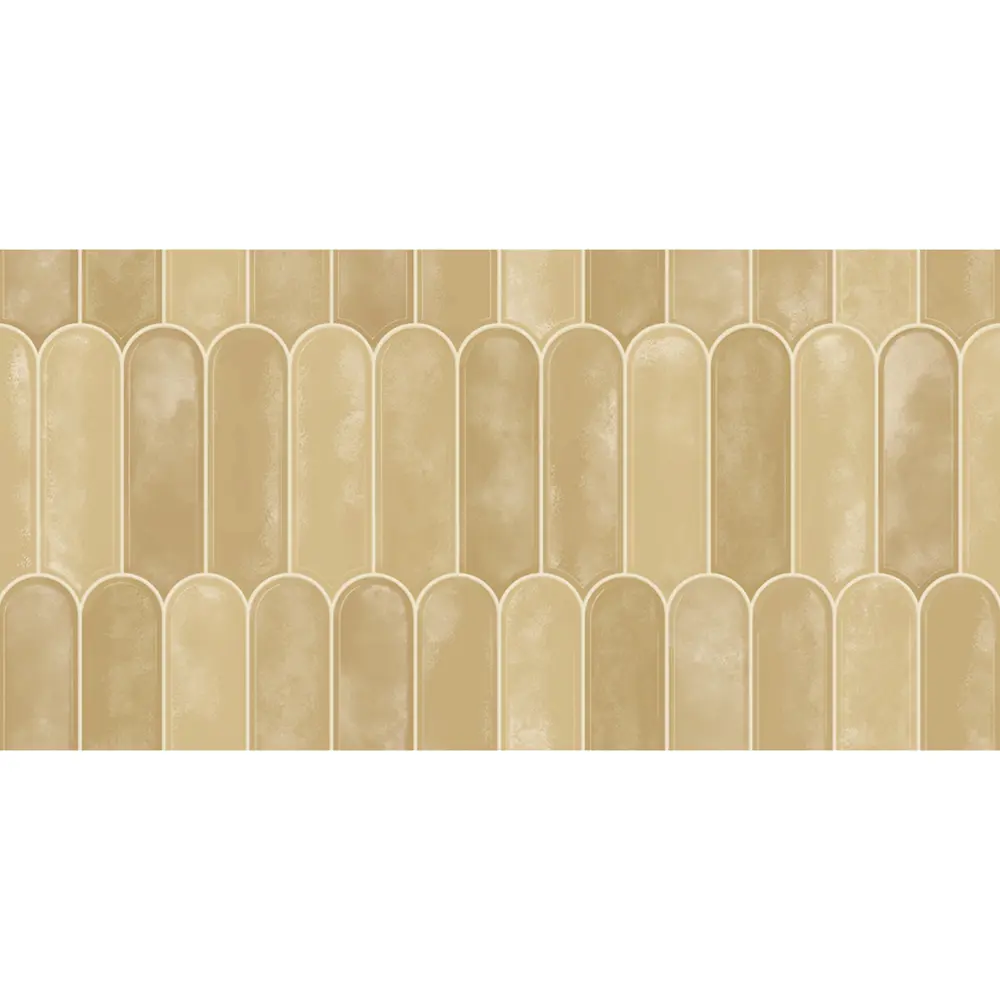 Настенная плитка Azori Salieri Caramel 31.5x63 см 1.79 м² глянцевая цвет бежевый 89453954 STLM-2057469 - Вид №1