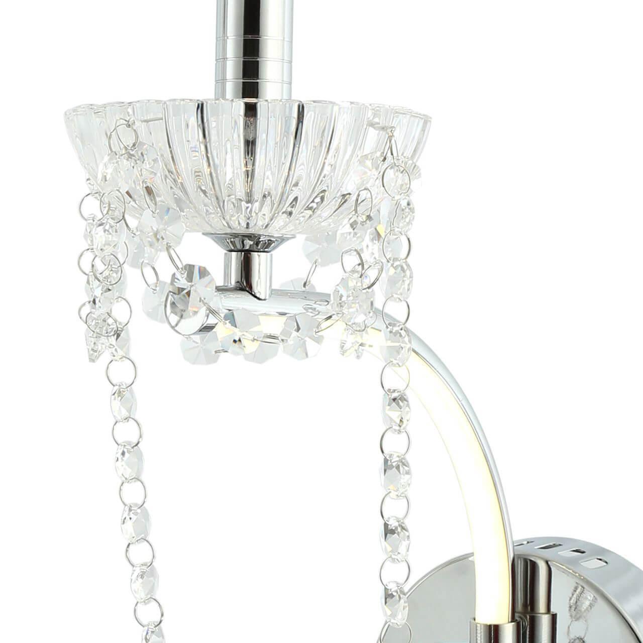 Бра хрустальное хром Prunk 2424-1W FAVOURITE СВЕЧА 00-3929573 Прозрачный;хром  - Вид №1