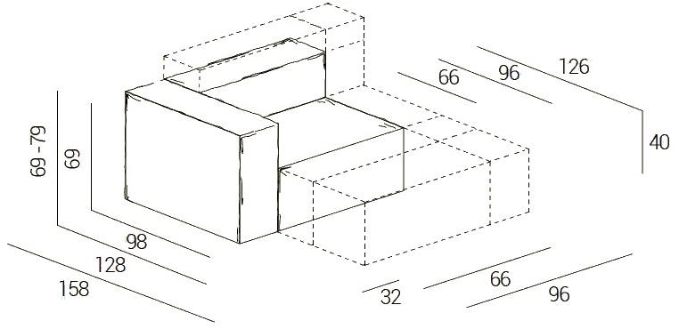 Dall'Agnese Модульный 2-местный диван со съемным чехлом из ткани Comfort sun-id-1492970 - Вид №3