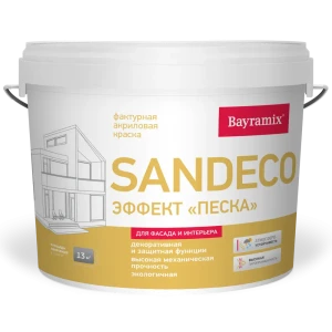 Штукатурка декоративная Bayramix Sandeco в цвете прозрачный 13 кг