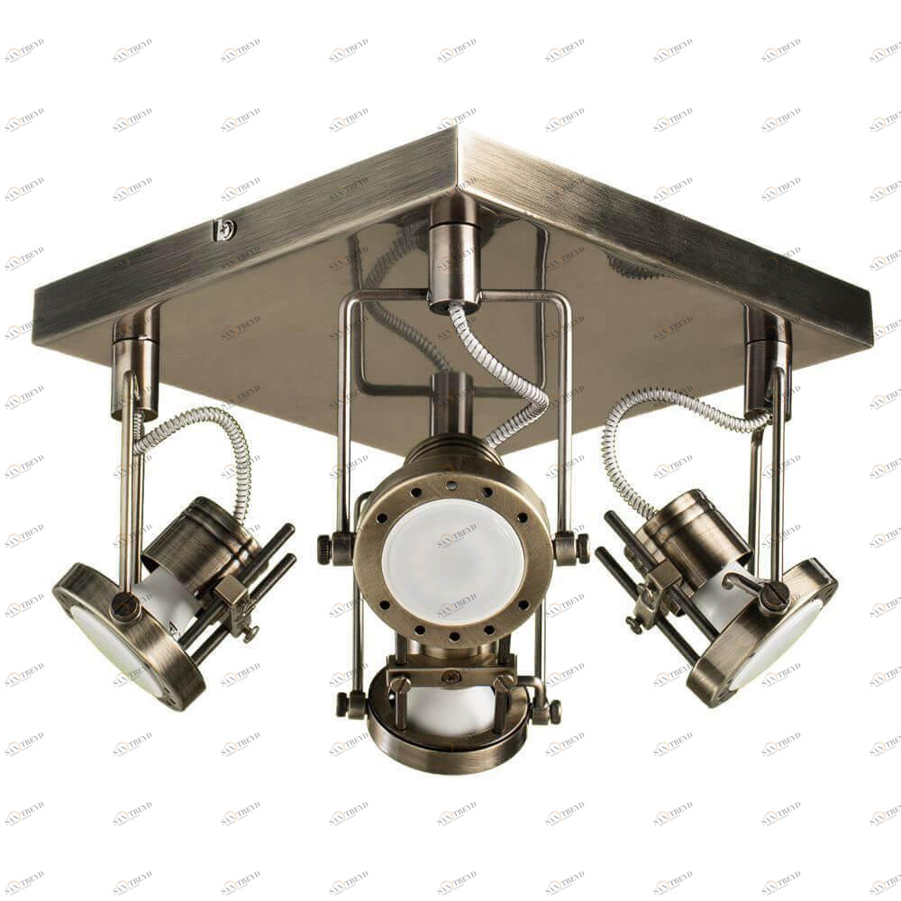 Спот потолочный галогеновый бронзовый Costruttore A4300PL-4AB ARTE LAMP COSTRUTTORE BRONZE 00-3923993 Бронза 
