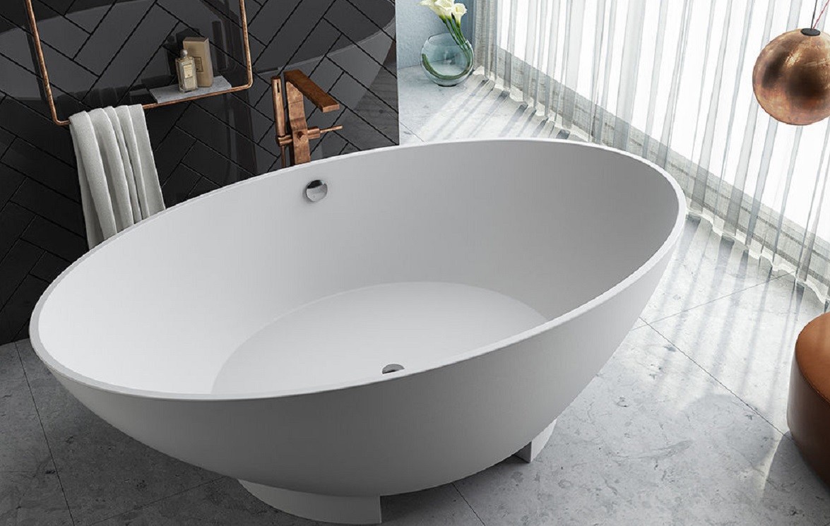 Ванна из искусственного камня Kerrock Tristan 00811 BLACK&WHITE Словения Kolpa-San  - Вид №1