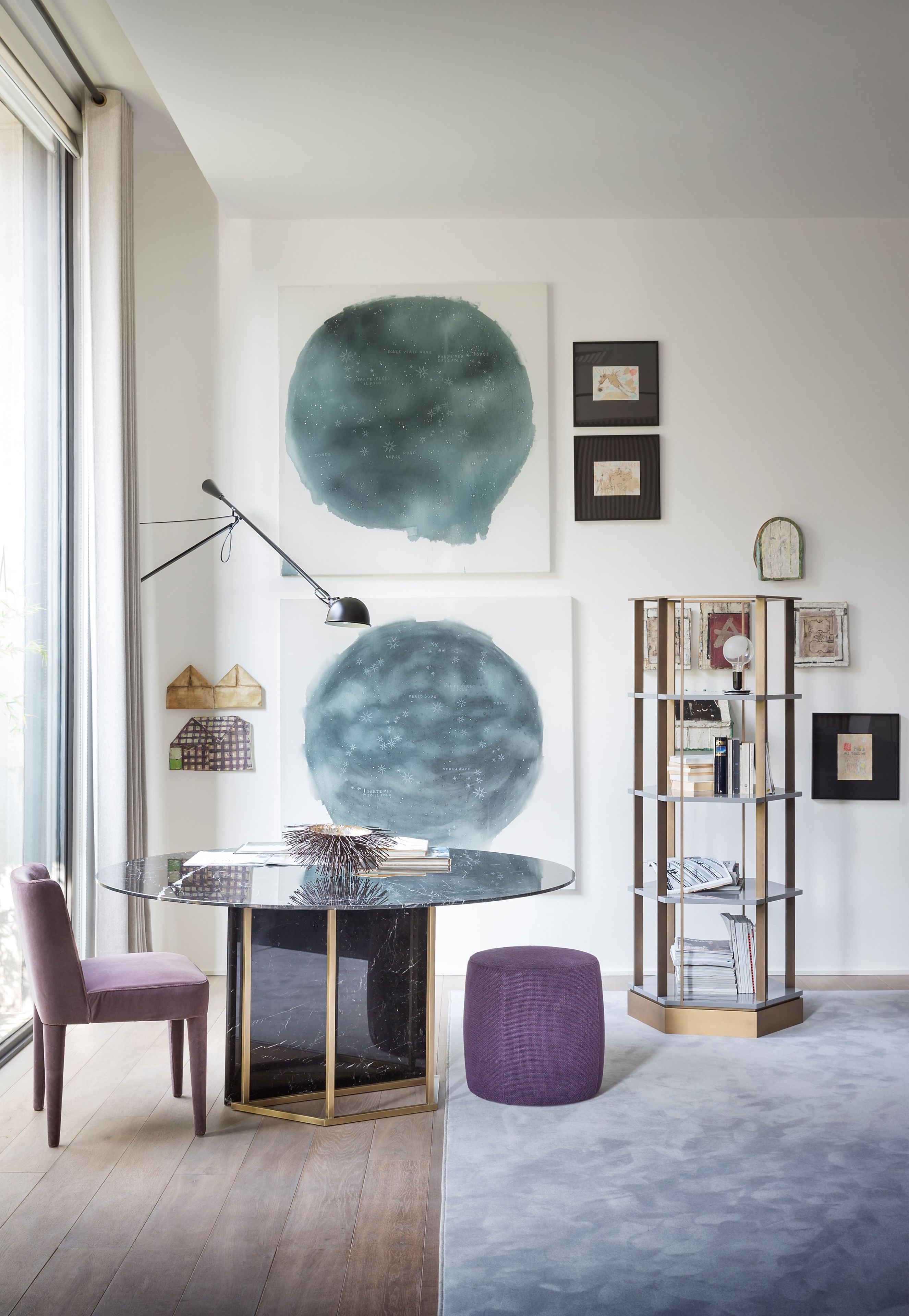 Круглый деревянный обеденный стол Meridiani Edition Plinto ARCH-00138345 - Вид №3